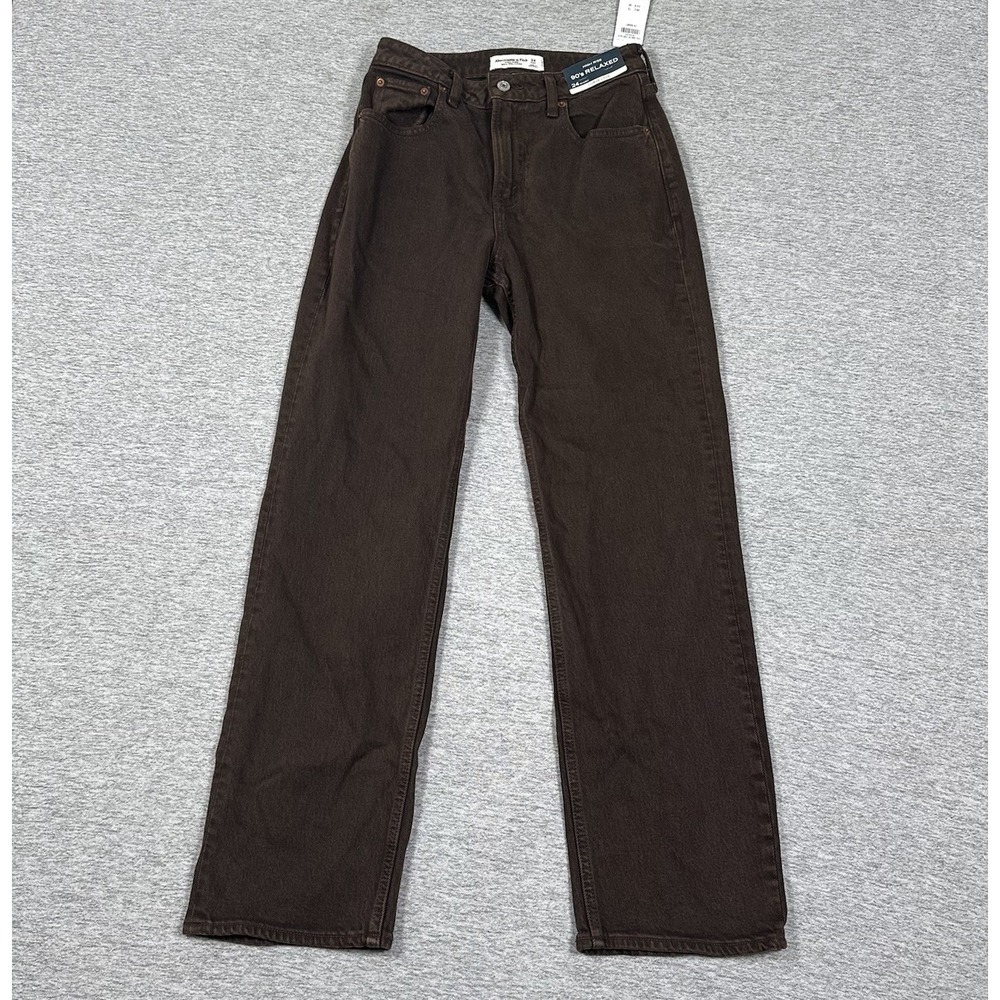 Abercrombie & Fitch Jeans Womens 24 Brown Denim 90s Relaxed High Rise Curve Love